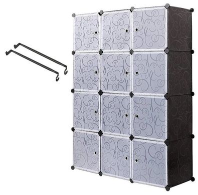 Пластиковый складной шкаф Storage Cube Cabinet «МР 312-62» Черный