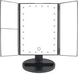 Зеркало для макияжа с LED подсветкой прямоугольное тройное чёрное rafTV-3 фото 3