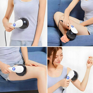 Антицеллюлитный массажер Body Massage, 4 насадки / Вибромассажер с ИК подогревом / Массажер для тела OptDropPof-2053865 фото