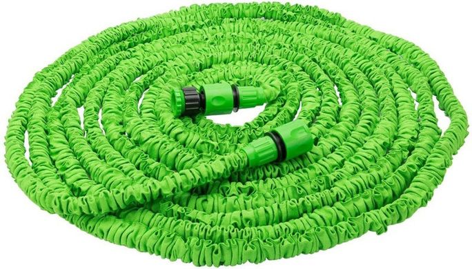Садовый шланг для полива Magic Hose зеленый саморастягивающийся с распылителем 45м x-hose45m фото