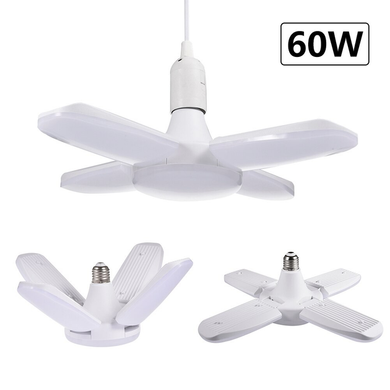 Лампочка складная 3 лопасти светодиодная E27 Fan blade bulb GrantoptPof-8165 фото
