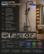 Душ/смеситель Faucet CR-25HT007 многофункциональный с LED ГИДРОЭНЕРГЕТИКОЙ металл / Многофункциональная душевая система для ванной / Душевая система н OptDropPof-M17767 фото 2