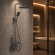 Душ/смеситель Faucet CR-25HT007 многофункциональный с LED ГИДРОЭНЕРГЕТИКОЙ металл / Многофункциональная душевая система для ванной / Душевая система н OptDropPof-M17767 фото 3