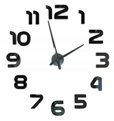 Настінний годинник 3D "DIY" ZH172510(з цифрами) Чорний 90 см 205-ZH172510 фото