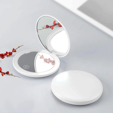 Зеркало с LED подсветкой круглое PORTABLE RECHARGEABLE MeladPof-15787 фото
