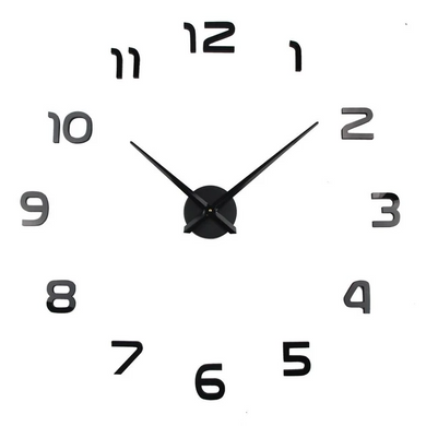 Часы настенные 3D "DIY" ZH172510(с цифрами) Черные 90 см 205-ZH172510 фото