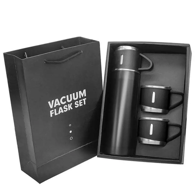 Термос с вакуумной изоляцией Подарочный набор с 3 чашкам 500 мл Vacuum flask set rafTV-6 фото