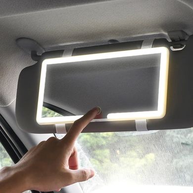 Зеркало на козырёк автомобиля JX538, от USB, с LED подсветкой melad-3897 фото