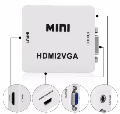 Конвертер адаптер з HDMI на VGA USB живлення та аудіо SPAR4272 фото