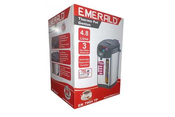 Термопот электрический чайник термос с ручной помпой на 4.8 л EMERALD Thermo Pot Genius EK 7904 TP mel-POT4.8 фото