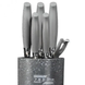 Набір ножів для кухні з підставкою Zepline ZP-046 7 предметів кухонні ножі та підставки сірий HG-ZP 046GREY фото 3
