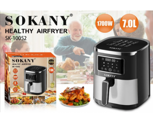 Аерофритюрниця Sokany Air Fryer, 7 літрів, 1700 Вт, нержавіюча сталь - SK-10052 TopkitchenPof-SK-10052 фото