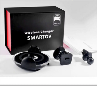 Авто-бездротовий тримач, зарядний пристрій Smart OV DomtePof-1722-72 фото