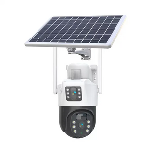 Уличная камера видеонаблюдения с двумя линзами 4G, V36-4G SOLAR / Вайфай камера от солнечной панели OptDropPof-sp9036 фото