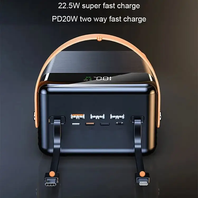Мощный повербанк Power Bank LENYES 80000 mAh-891PX PD+QC, 3xUSB, MicroUSB, 3хType-C, 2хLightning delta-23 фото