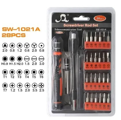 Набор отверток 28 в 1прецизионные отвертки с трещоткой, Screwdriver set AND ANDIK-3087 фото