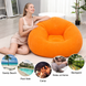 Надувное кресло-пуф Inflatable Sofa / Надувное кресло-мешок 110&times;110&times;85 см Оранжевый, бежевый, Синий, Черно-белый, зеленый Красный OptDropPof-G6820 фото 4