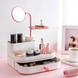 Настільний органайзер для косметики Cosmetic rack with mirror 7009 із дзеркалом 36 x 17.5 x 27.3 см білий EL-2132 LambixPof-ST246 фото 2