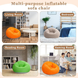 Надувное кресло-пуф Inflatable Sofa / Надувное кресло-мешок 110&times;110&times;85 см Оранжевый, бежевый, Синий, Черно-белый, зеленый Красный OptDropPof-G6820 фото 2