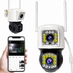 Уличная камера видеонаблюдения с 2 объективами WiFi, 4MP V360 Pro OptDropPof-VENV36015A фото