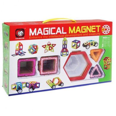 Магнітний конструктор Magical Magnet 40 деталей 145230 фото