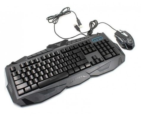 Клавіатура з мишкою ігрова Atlanfa AT-V100 з підсвічуванням клавіш spar-6945 фото
