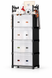 Комод дитячий пластиковий WFB05D 42x29x140 см / Вузька збірна шафа-органайзер з 4 ящиками та верхньою полицею / Стелаж-поверхівка OptDropPof-GD-078 фото 1