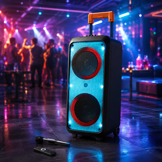 Портативная акустика ZXX-1095 80Вт / Колонка 2×8дюйма Bluetooth
