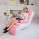 Надувний диван Inflatable Sofa з підлокітником, домашнє складане крісло 80x140x85 GmaksPoof-InflatableSofa фото 3