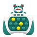 Розвиваюча дитяча іграшка головоломка жабеня Quick Pop It Зелений 4 режими гри 80 рівнів складності con27-Baby Frog фото 1