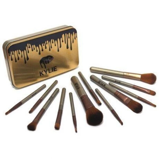 Профессиональный набор кистей для макияжа Kylie Jenner Make-up brush Gold set 12 шт JumpexPof-13880 фото