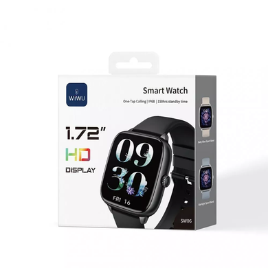 Годинник Wiwu SW06 Smart watch &mdash; Black, Silver Kmt5Pof-000082750 фото