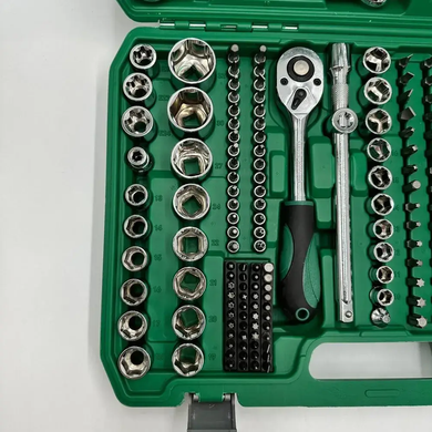 Автомобільний набір інструментів на 216 ручних інструментів у зручному пластиковому кейсі для зберігання. mel-216ITEMS фото