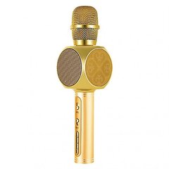 Микрофон караоке SU-YOSD YS-63 2 в 1 Золотой - беспроводной Bluetooth микрофон