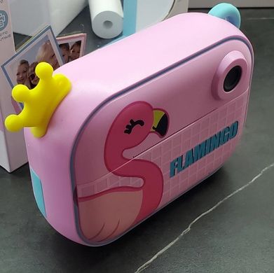 Детский фотоаппарат с селфи камерой мгновенной печати TOY G3 Pro Unicorn с Wifi Розовый фламинго arman-231234 фото