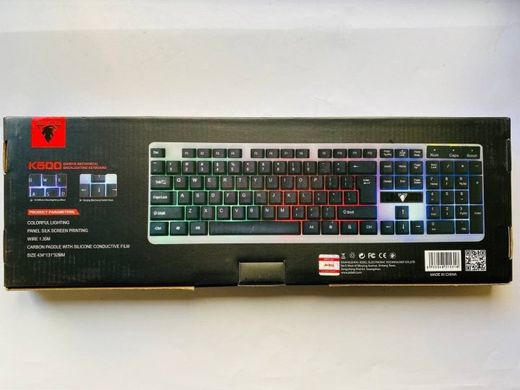 Клавіатура провідна USB з RGB підсвічуванням JEDEL K500 20000085 фото