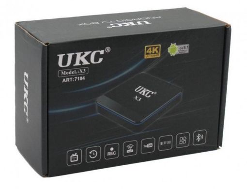 Смарт ТВ-приставка UKC X3 S905W c Bluetooth (4/32 Gb) spar-7184 фото