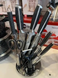 Набор кухонных ножей Zepline ZP-027 с подставкой нержавеющая сталь с точилкой гранитные вставки Черный HG-ZP-027BLACK фото 3