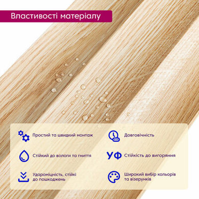 Рельс декоративный WPC стеновой 205х14х2900мм SW-00003018 DROPoffice-SW-00003018 фото
