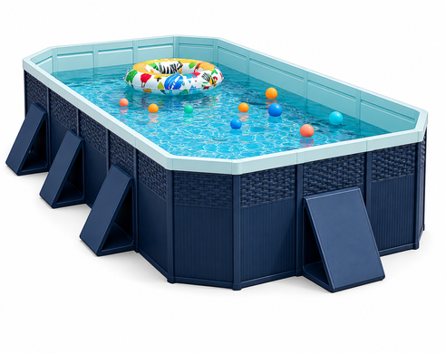 Складаний каркасний басейн BS-12 / Переносний басейн 265&times;164&times;50 см OptDropPof-M17741 фото