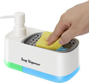 Дозатор жидкого мыла Dish Soap Dispenser для моющего средства с губкой DtopePof-DSD60 фото