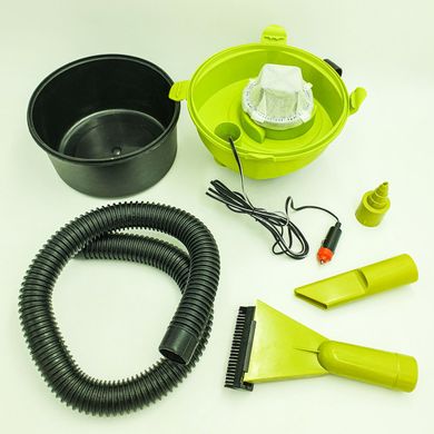 Автомобільний пилосос Vacuum Cleaner Black Wet Dry Auto з насадками 1465023 фото