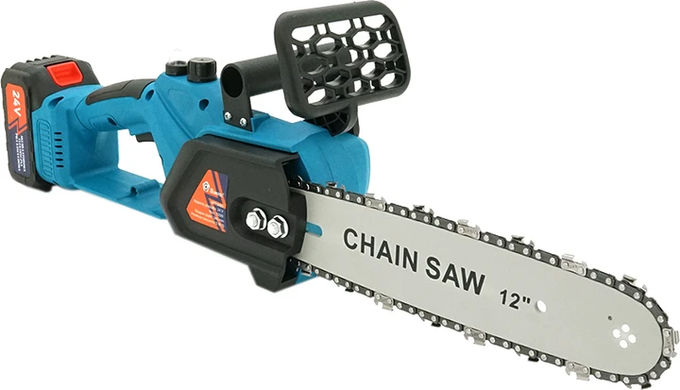 Акумуляторна ланцюгова міні електро-пила 12'' Chain Saw Потужний веткоріз із 2 аккумуляторами EUROmaX-6580 фото