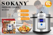 Многофункциональная мультиварка скороварка Sokany SK-07044 из нержавеющей стали 6 л 1500 Вт Стальной TopkitchenPof-SK-07044 фото 2