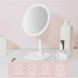 Дзеркало косметичне з LED підсвіткою, Рожеве / Кругле настільне дзеркало / Дзеркало для макіяжу rafTV-13 фото 6