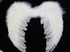Крылья ангела перьевые 45*60 см белые, Белый