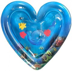 Дитячий розвивальний водний килимок Lindo у формі серця з водою й рибками для дітей Vener-PL-4 фото