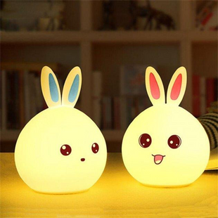 Силиконовый ночник Кролик LED RGB 7 режимов аккумуляторный GrantoptPof-8177 фото