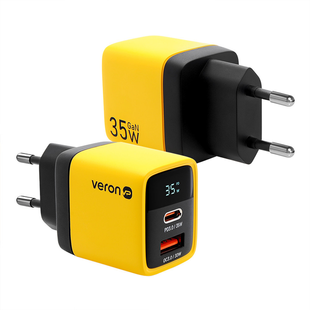 Home Charger 35W GaN Digital Display PD+QC Veron TC-35 Kmt5Pof-000078445 фото