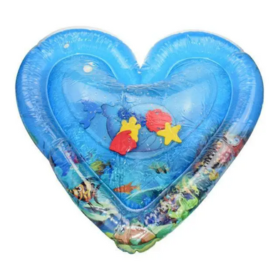Дитячий розвивальний водний килимок Lindo у формі серця з водою й рибками для дітей Vener-PL-4 фото